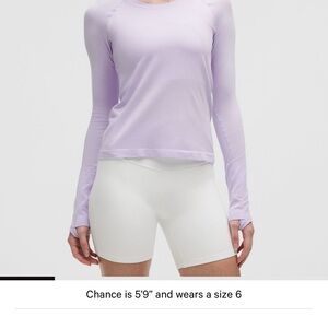 Lululemon Swiftly Tech Long Sleeve Shirt Waist Length - lavender frost